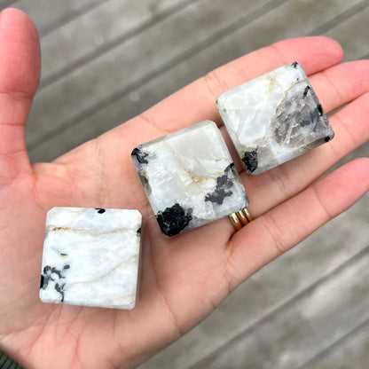 Moonstone Cube Crystal - Calming, Intuitive, Nurturing