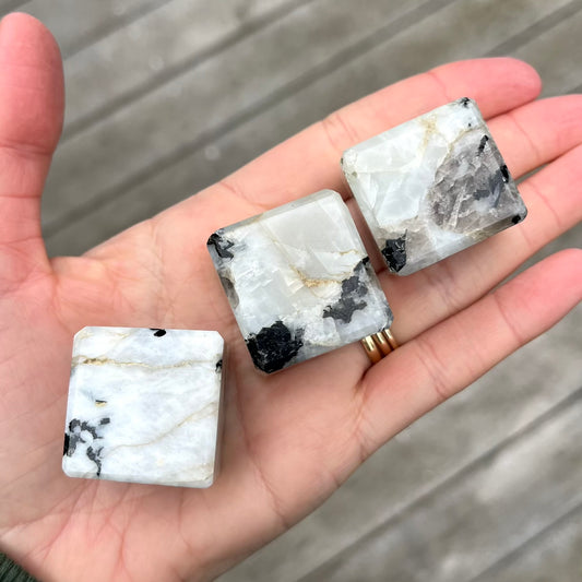 Moonstone Cube Crystal - Calming, Intuitive, Nurturing