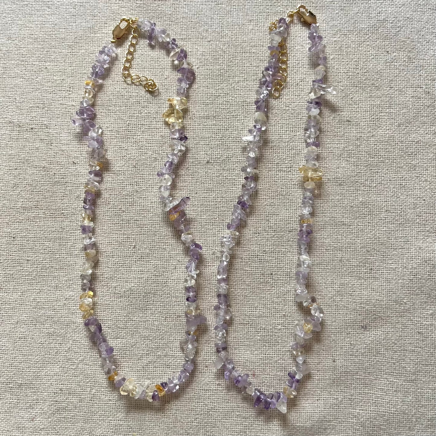 Ametrine Chip Beaded Necklace - Uplifting