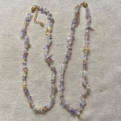 Ametrine Chip Beaded Necklace - Uplifting