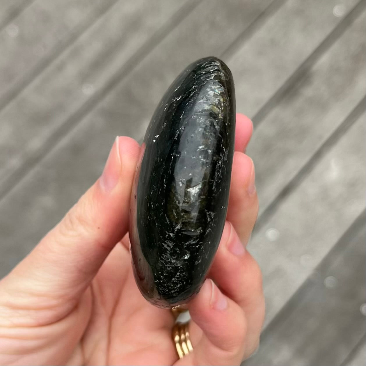 Labradorite Palm Stone Crystal - Protective, Mystical, Transformative