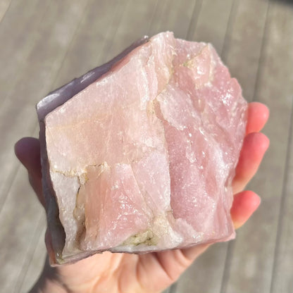 Rose Quartz Large Raw Crystal - Unconditional Love & Harmony