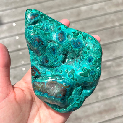 Malachite Chrysocolla Large Polished Crystal - Empowerment, Healing, Balance
