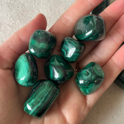 Malachite Tumble Stone - Transformation, Emotional Healing