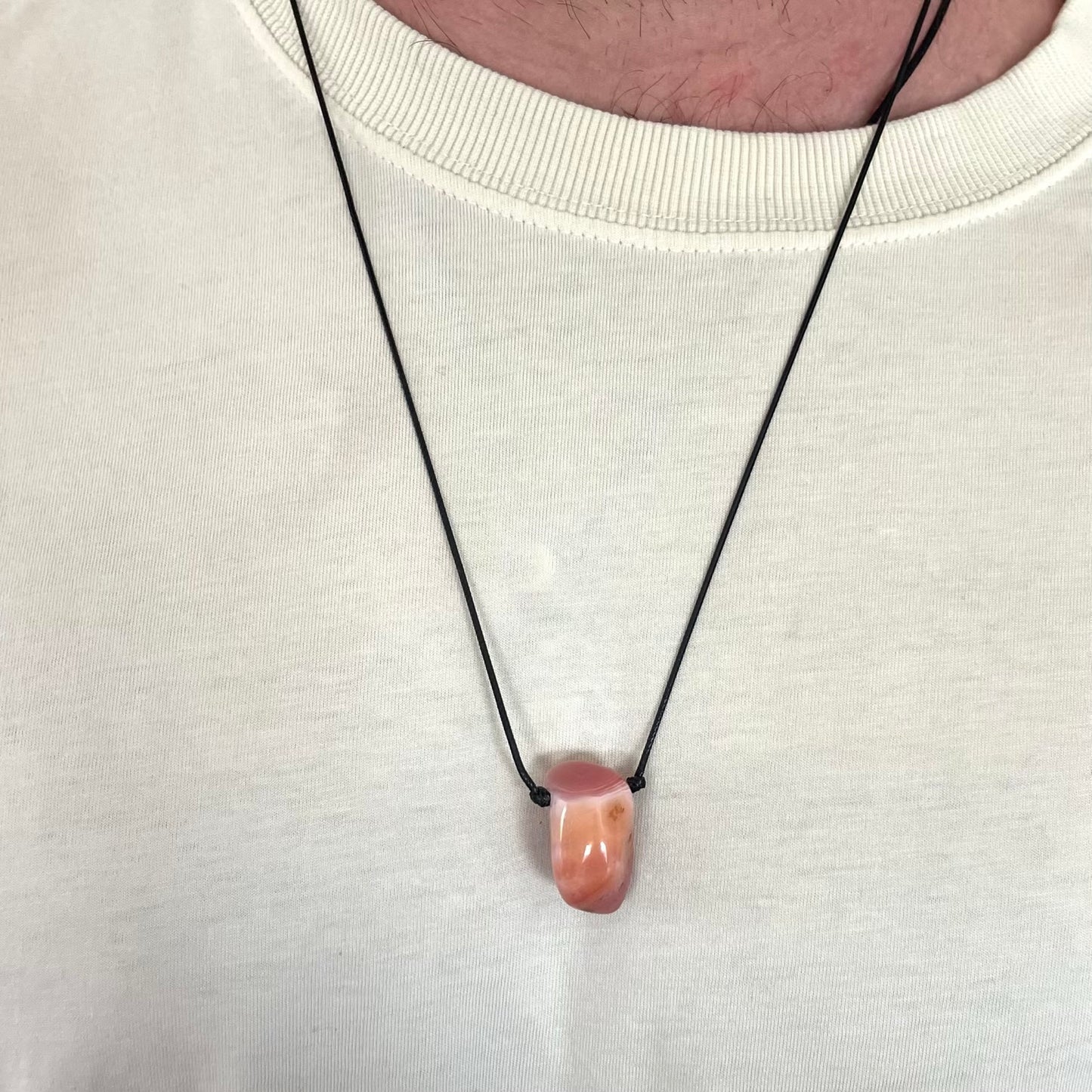 Joy Pendant - Peach Agate