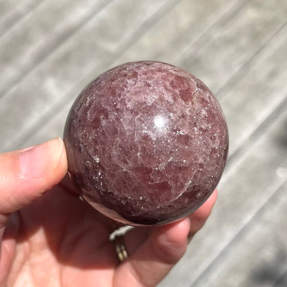 Strawberry Quartz Small Sphere Crystal - Loving, Joyful, Uplifting