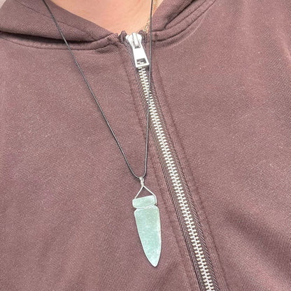 Arrow Pendant - Green Aventurine
