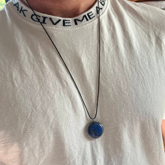 Molten Metal Pendant - Lapis Lazuli