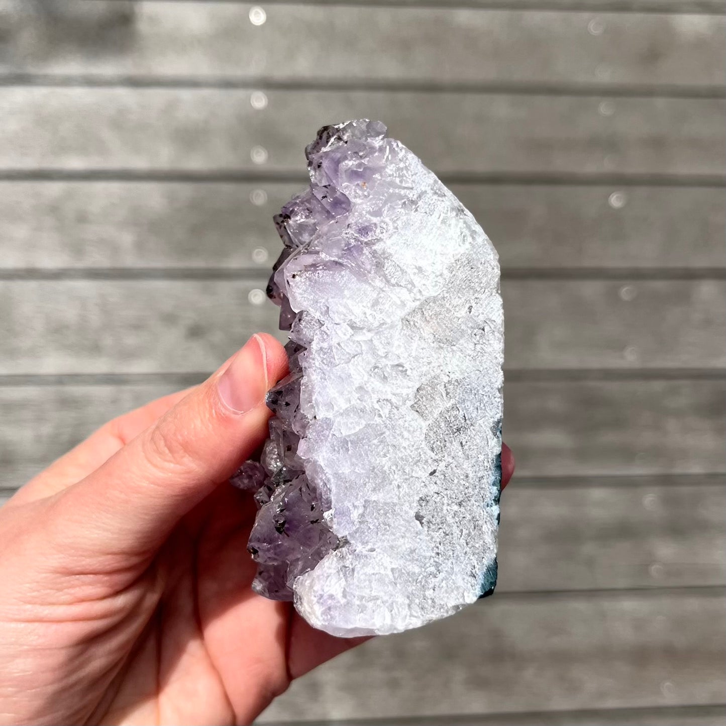 Amethyst Medium Base Cut Crystal - Calming, Protective, Balancing