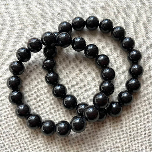 Garnet 10mm Beaded Bracelet - Passion