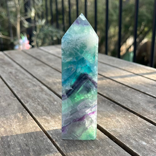 Candy Fluorite Large Tower Crystal - Vibrant, Clarifying, Uplifting