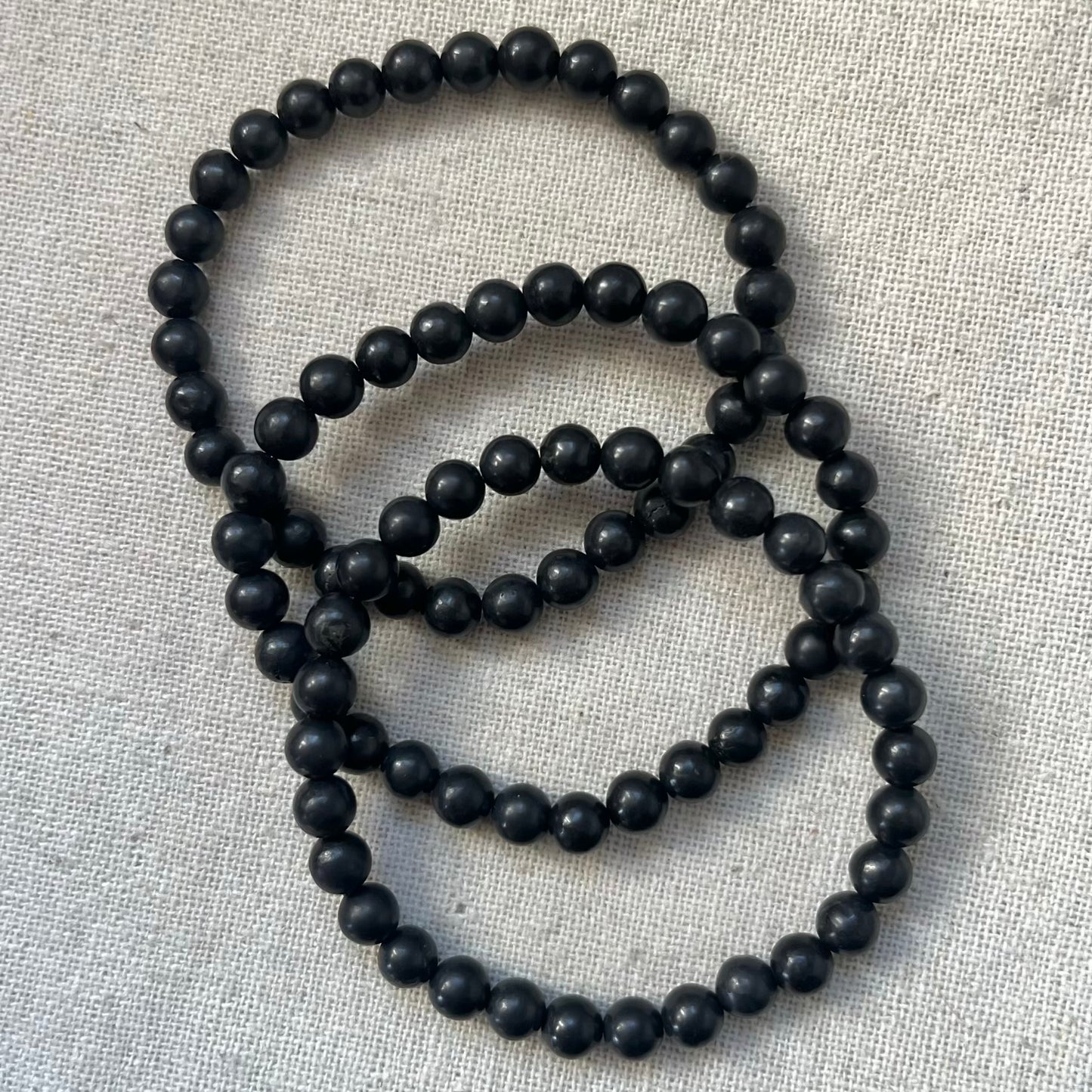 Shungite 6mm Beaded Bracelet - Detoxification