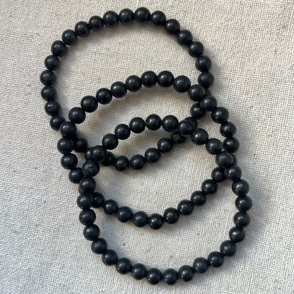 Shungite 6mm Beaded Bracelet - Detoxification