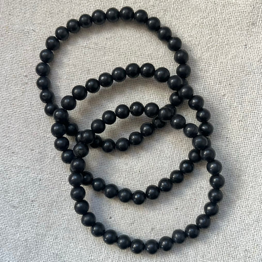Shungite 6mm Beaded Bracelet - Detoxification