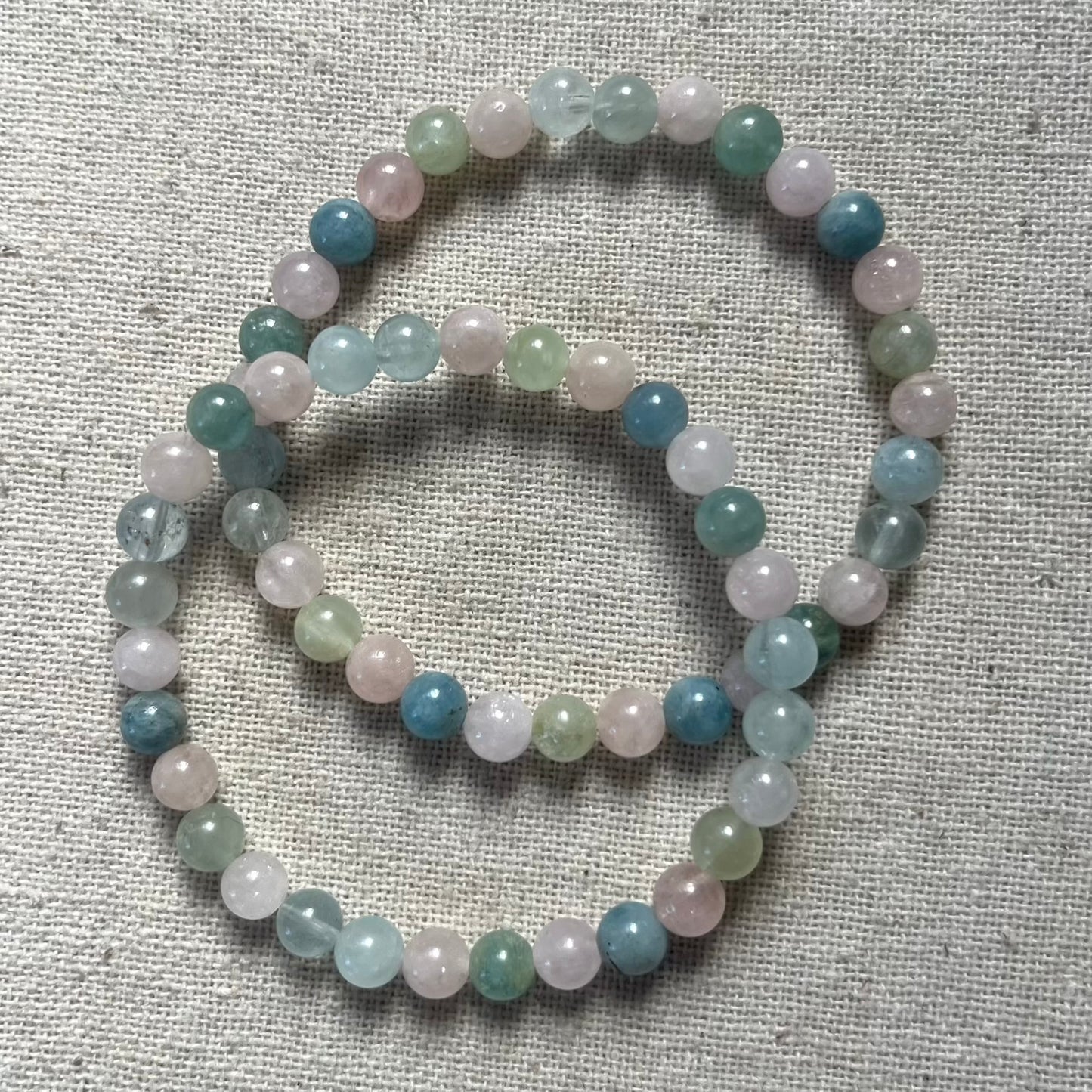 Morganite 6mm Beaded Bracelet - Divine Love