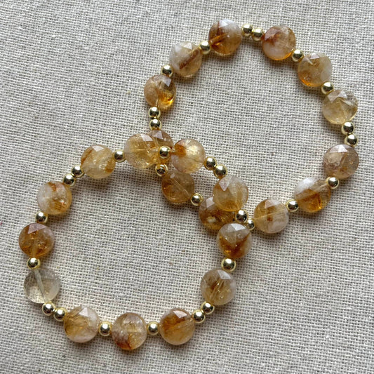 Halo Bracelet - Citrine