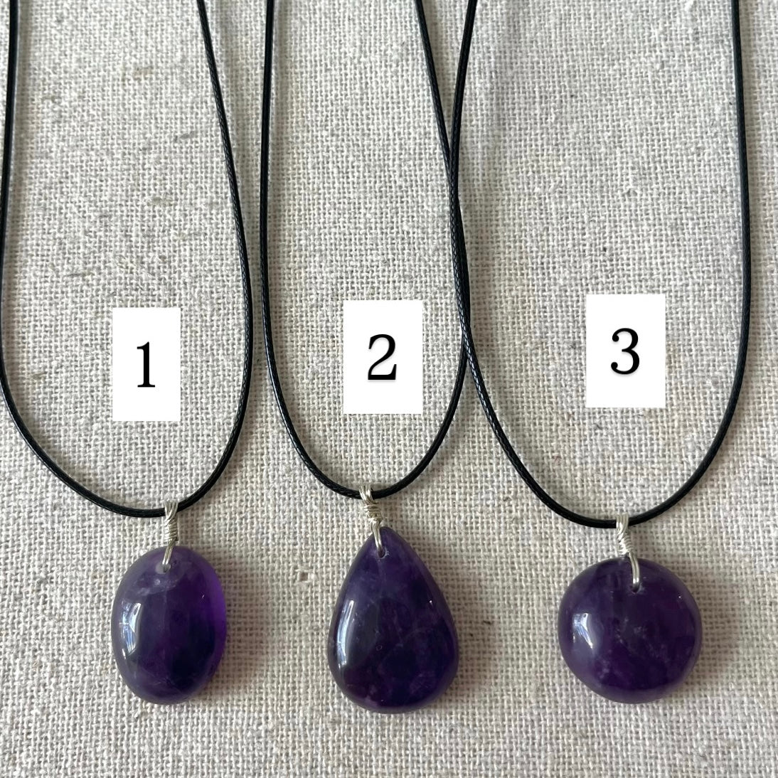 Amethyst Cabochon Pendant - ONE OF A KIND
