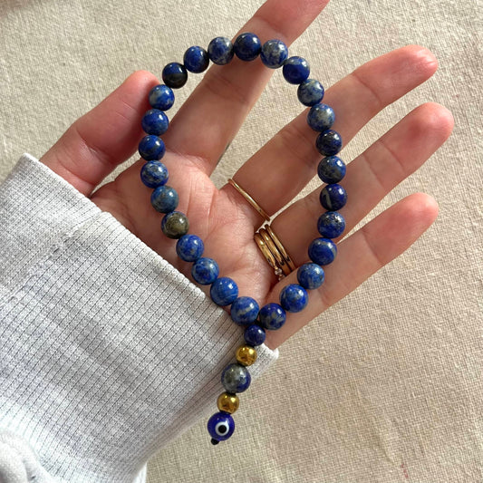 Relaxation Palm Worry Beads - Lapis Lazuli