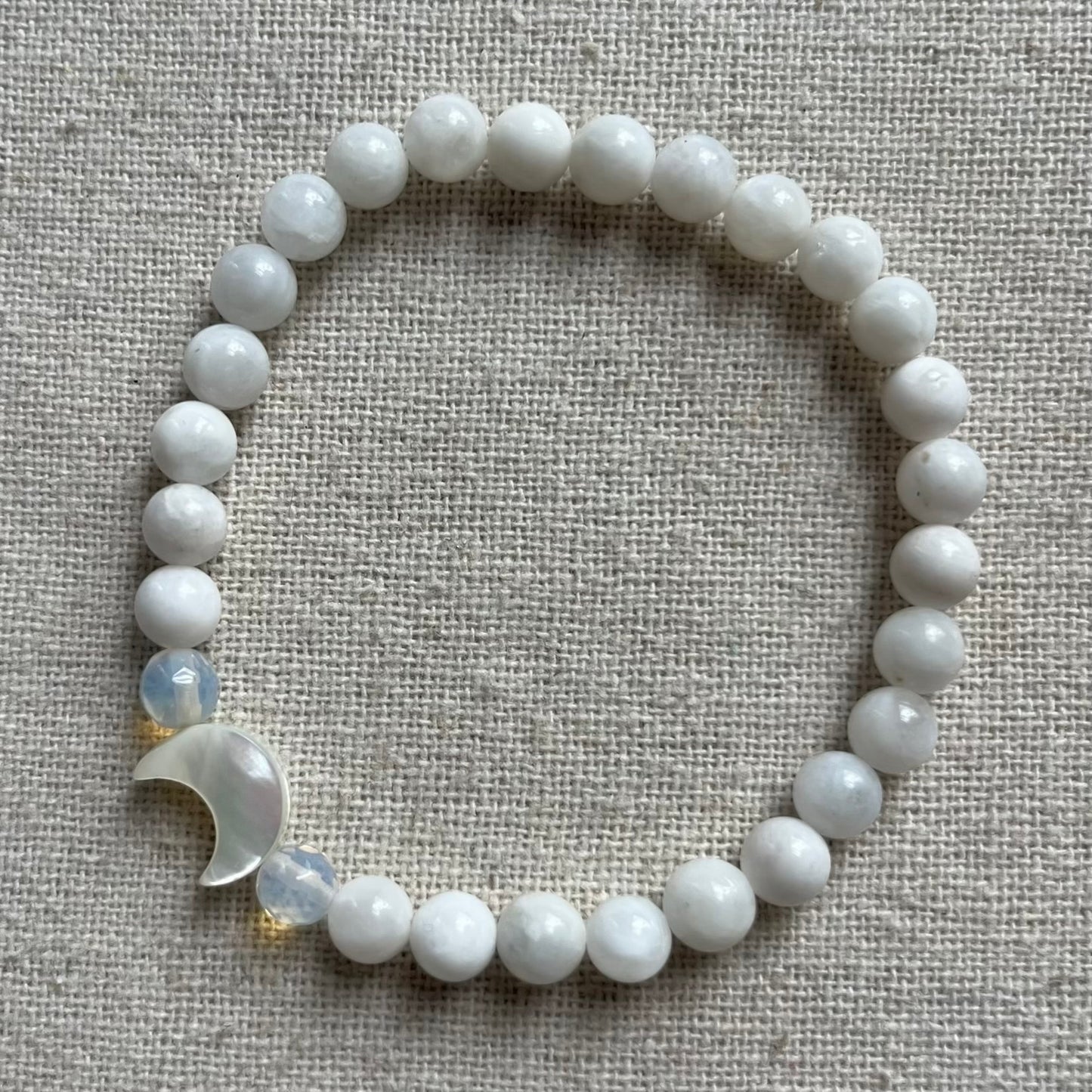Moonlit Intuition Bracelet - Moonstone, Opalite