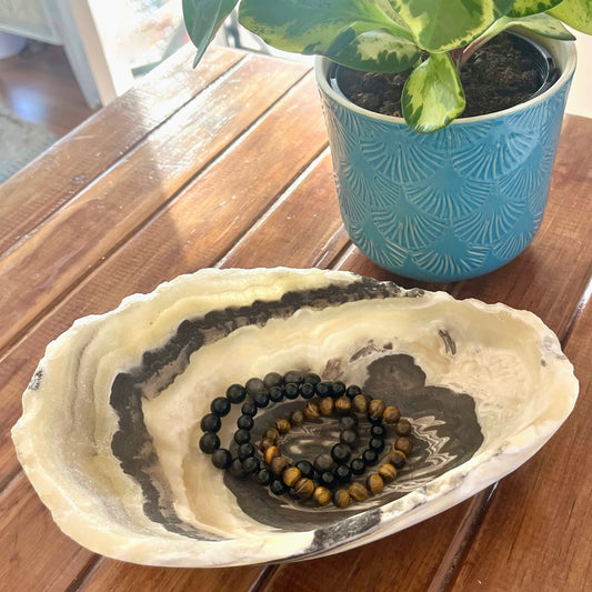 Zebra Aragonite Bowl - Large