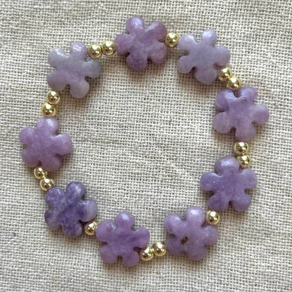 Magic Flower Bracelet Large - Lepidolite