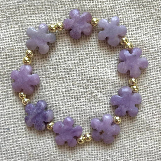 Magic Flower Bracelet Large - Lepidolite