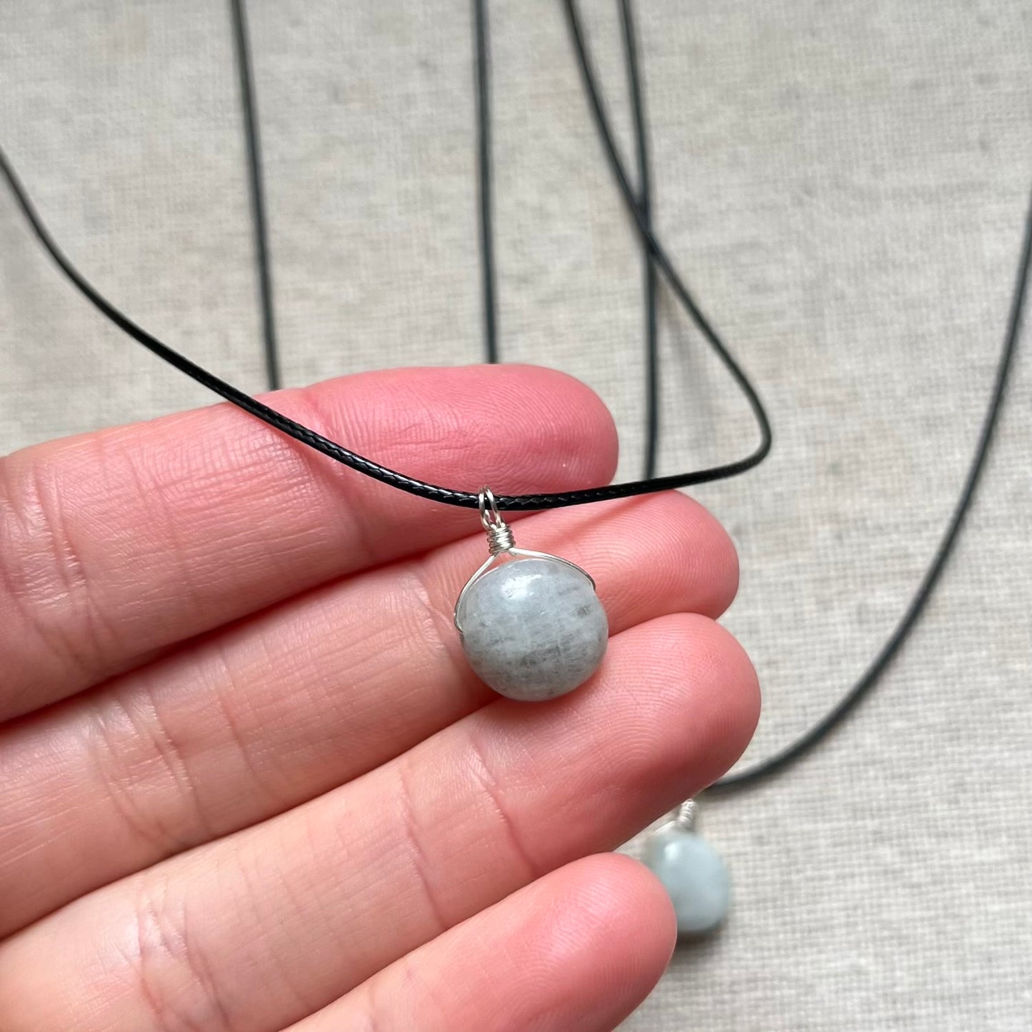 Mini Gem Pendant - Aquamarine