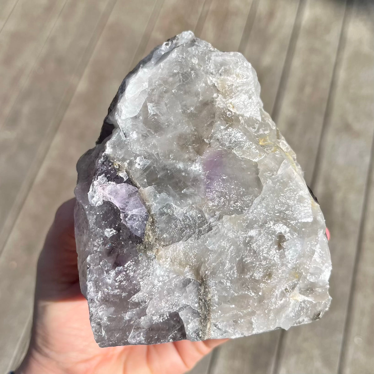 Smoky Amethyst Large Base-Cut Crystal – Calm, Protection & Balance