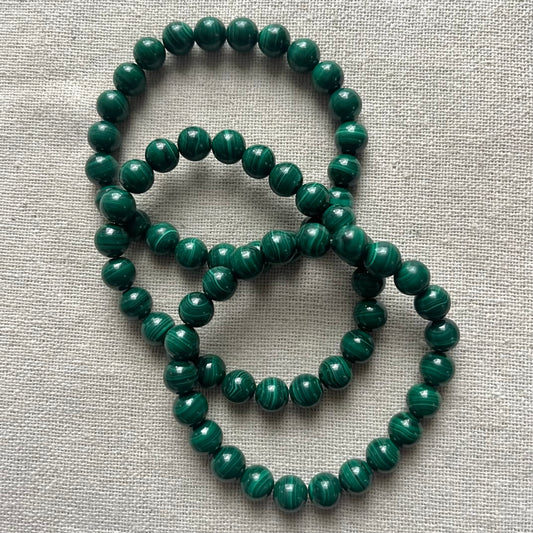 Malachite 8mm Beaded Bracelet - Transformation