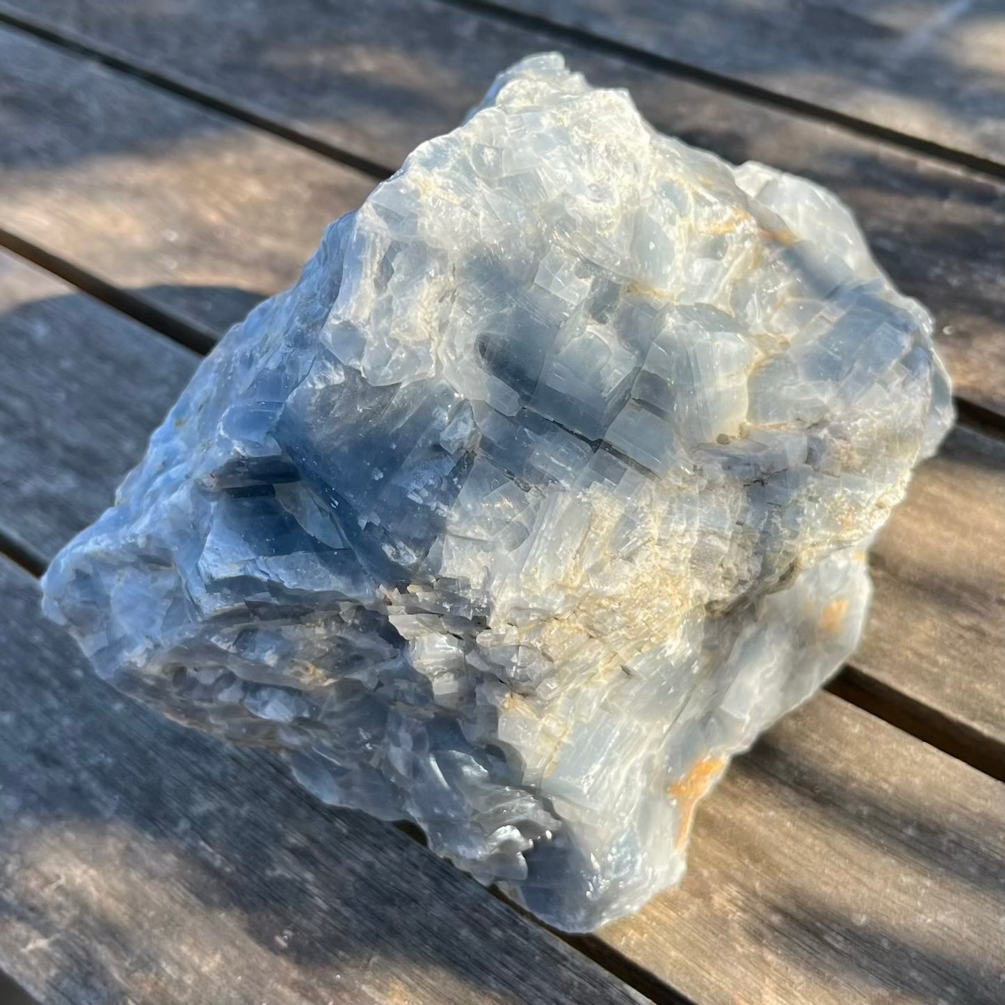 Blue Calcite XL Raw Crystal - Calm, Relaxation