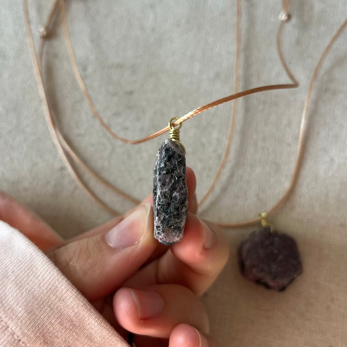Ruby Hexagon Raw Pendant - Passion