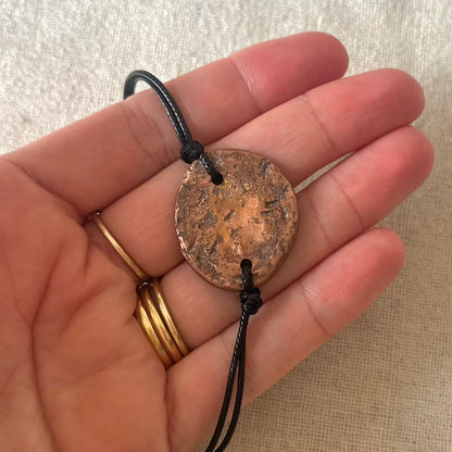 Copper Oval Cord Bracelet - Creativity, Motivation