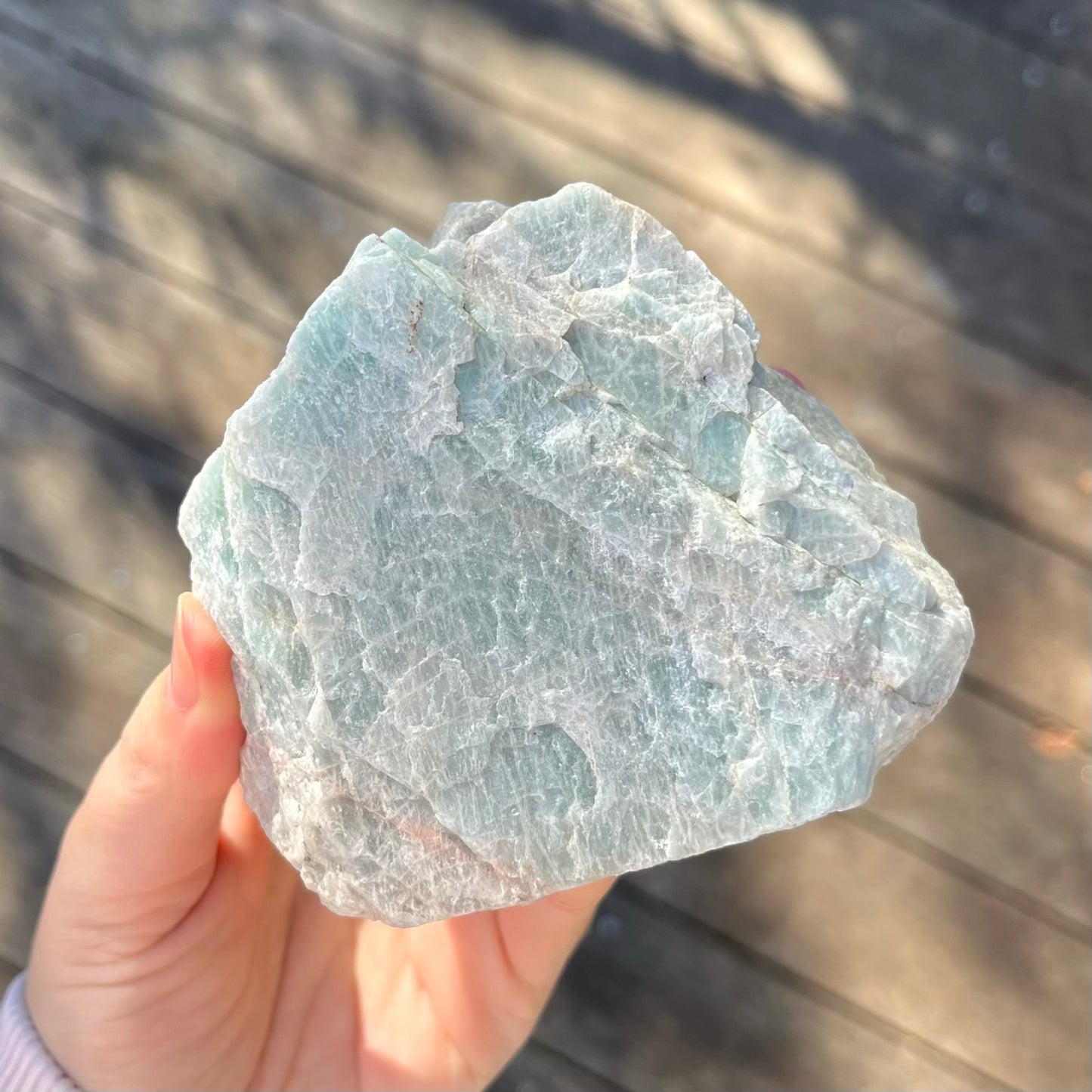Amazonite Large Raw Stone - Calm, Empowering