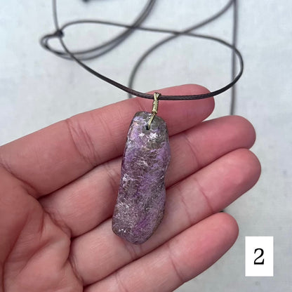 Purperite Raw Pendant - ONE OF A KIND