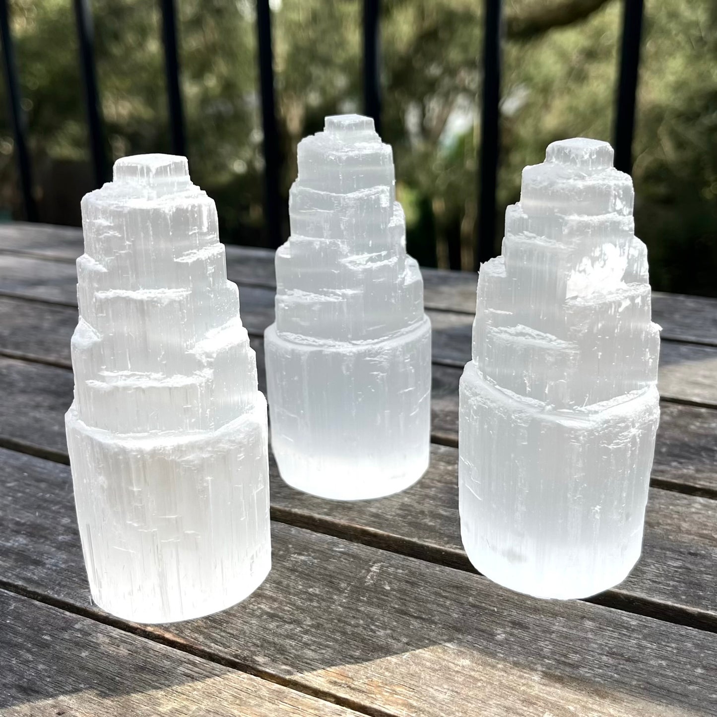 Selenite Small Raw Tower Crystal - High Vibe, Protection, Spiritual Connection