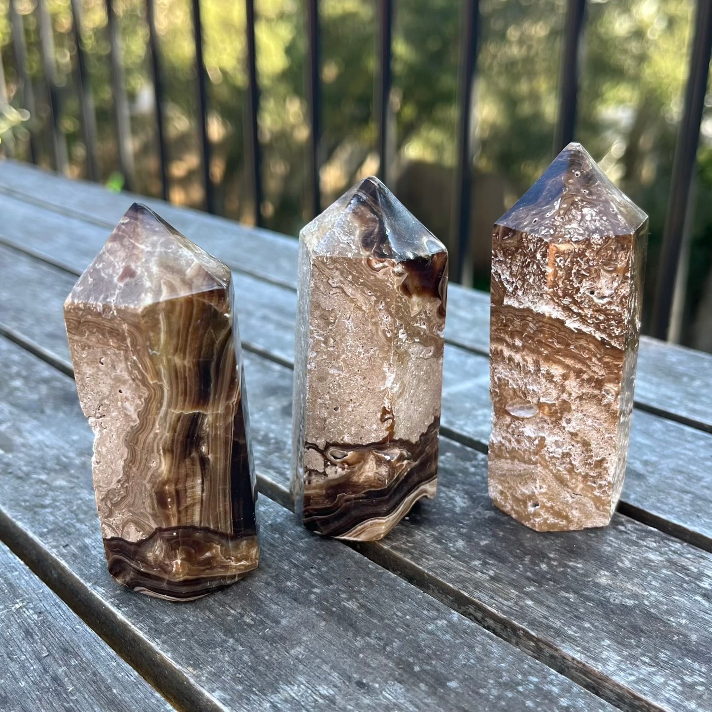 Travertine Medium Point Crystal - Balance, Grounding