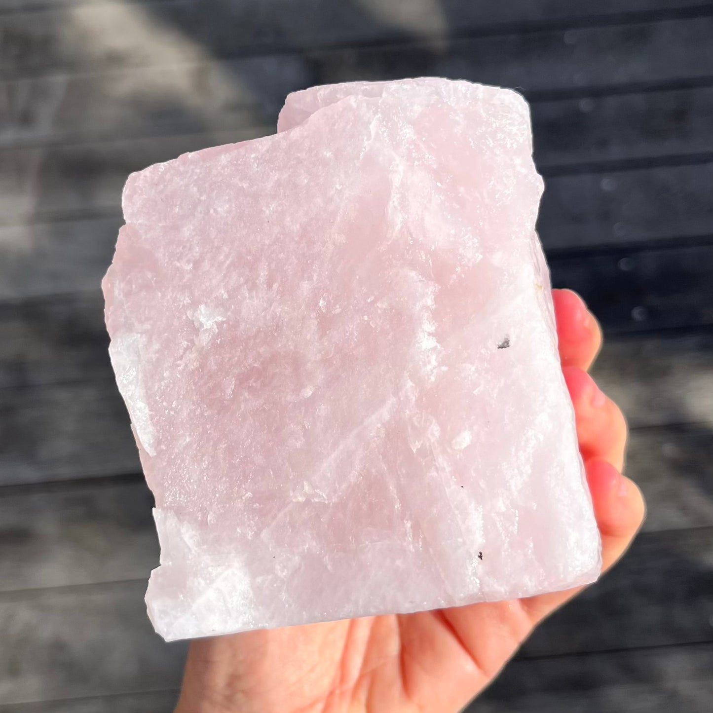 Rose Quartz Large Raw Base-Cut Crystal - Unconditional Love, Emotional Healing