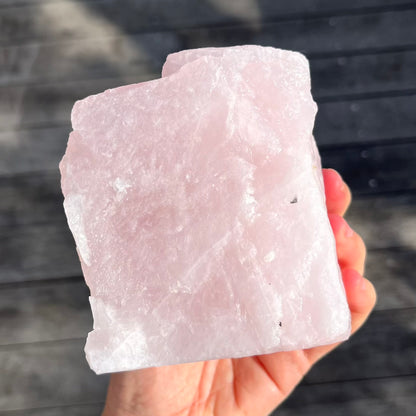 Rose Quartz Large Raw Base-Cut Crystal - Unconditional Love, Emotional Healing