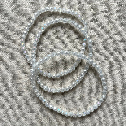 Angel Aura Quartz 4mm Facet Beaded Bracelet - Radiance