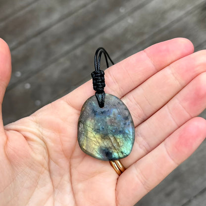 Labradorite Irregular Pendant - ONE OF A KIND