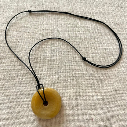 Circle of Light Pendant - Yellow Jade