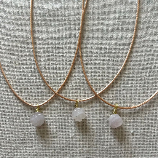 Rose Pendant - Rose Quartz