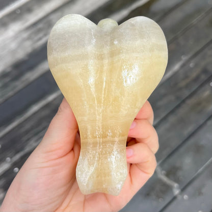 Yellow Calcite Medium Angel Crystal - Confidence, Positivity, Guidance