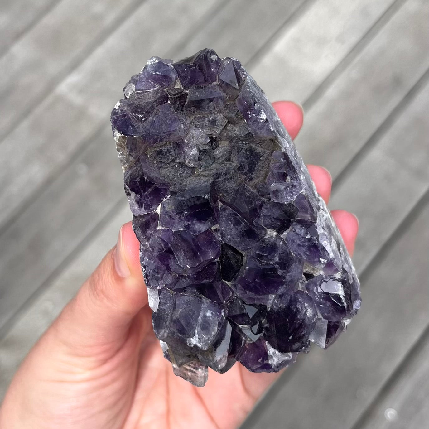 Amethyst Medium Base Cut Crystal - Calming, Protective, Balancing
