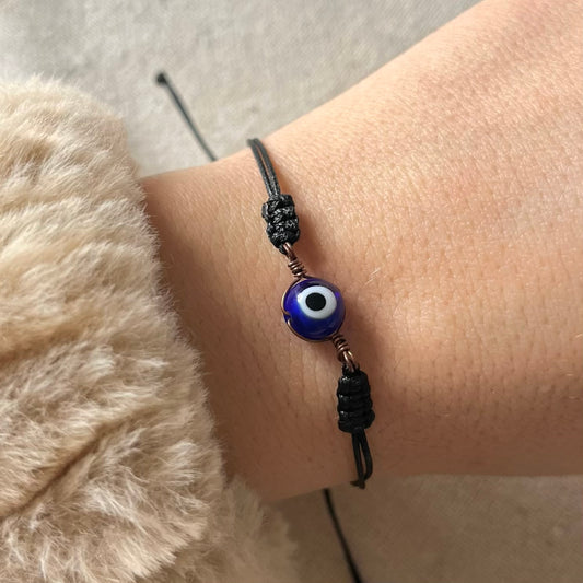 Evil Eye Copper Woven Bracelet