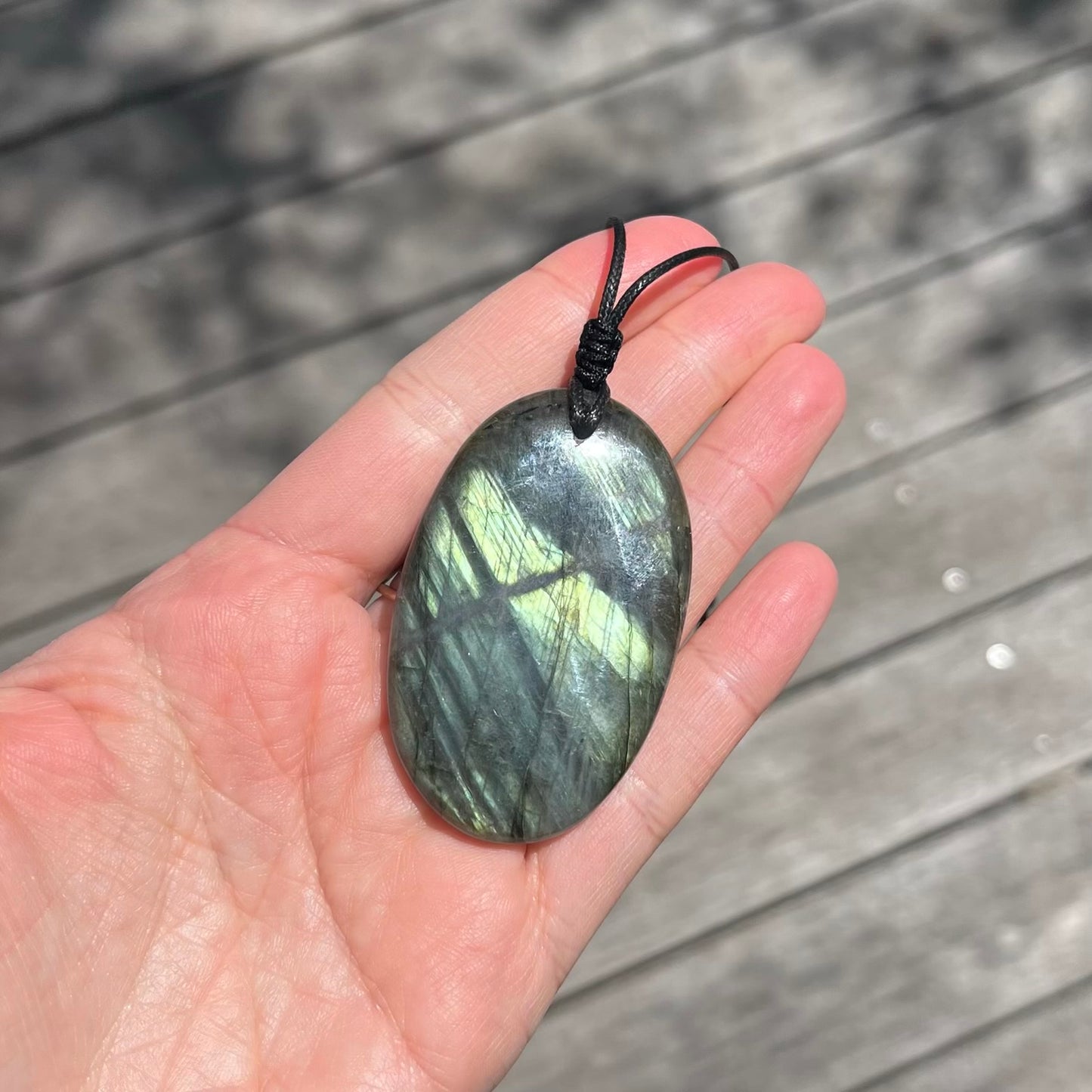 Labradorite Oval Pendant - ONE OF A KIND