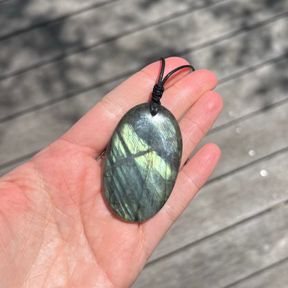 Labradorite Oval Pendant - ONE OF A KIND