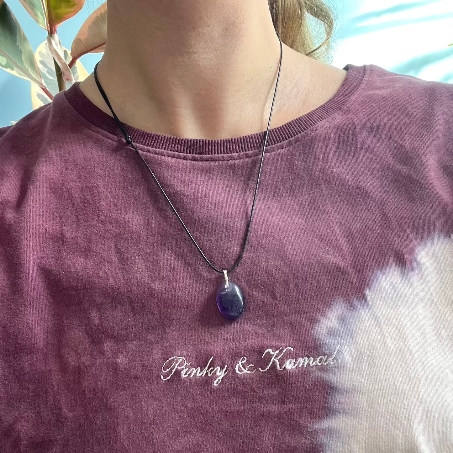 Amethyst Cabochon Pendant - ONE OF A KIND