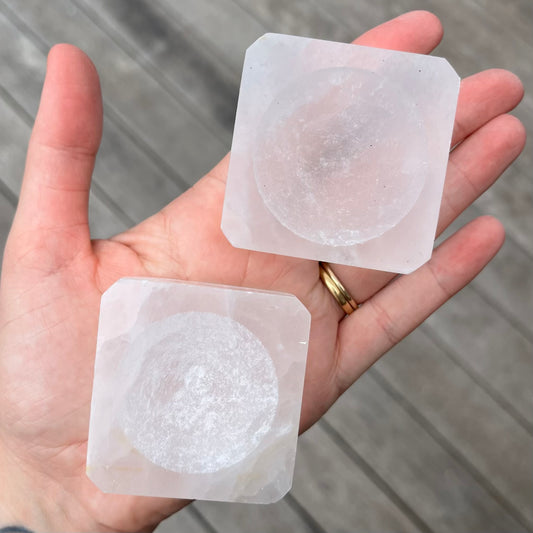 Selenite Crystal Sphere Holder - High Vibe, Protection, Spiritual Connection