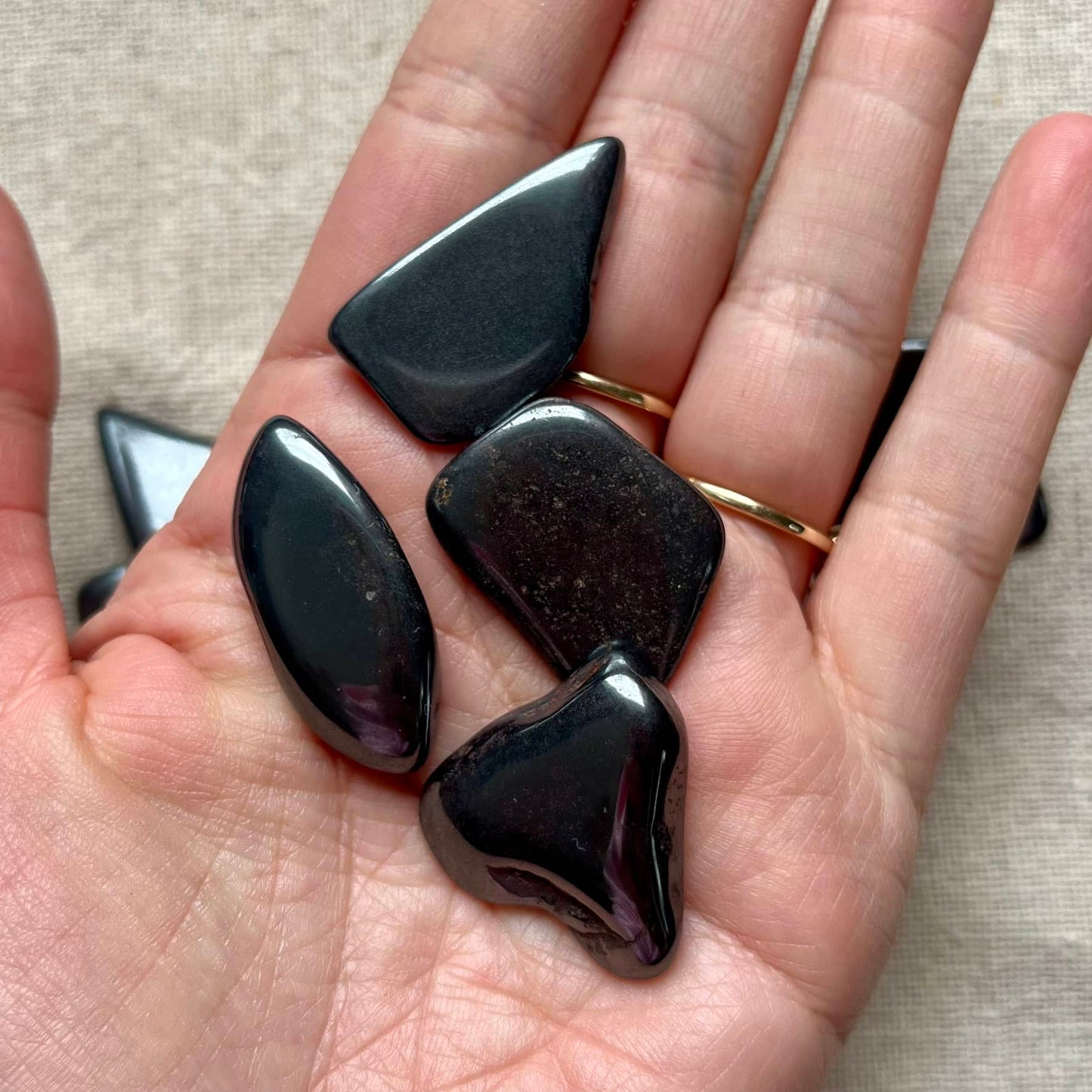 Black Hematite Tumble Stone